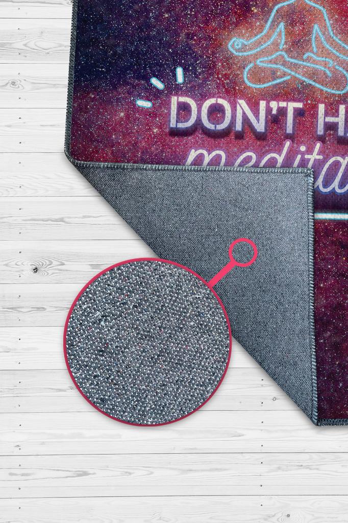 Nefret Etme Meditasyon Yap Lacivert Halı Meditasyon Halısı Özel Tasarım Neon Halı Hediyelik