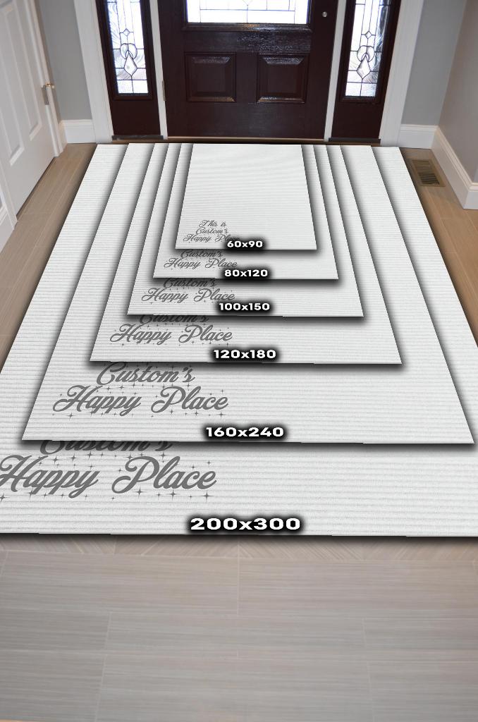 Onun Mutlu Yeri Kişiye Özel Kişiselleştirilebilir Dokuma Tabanlı Yıkanabilir Çocuk Halısı