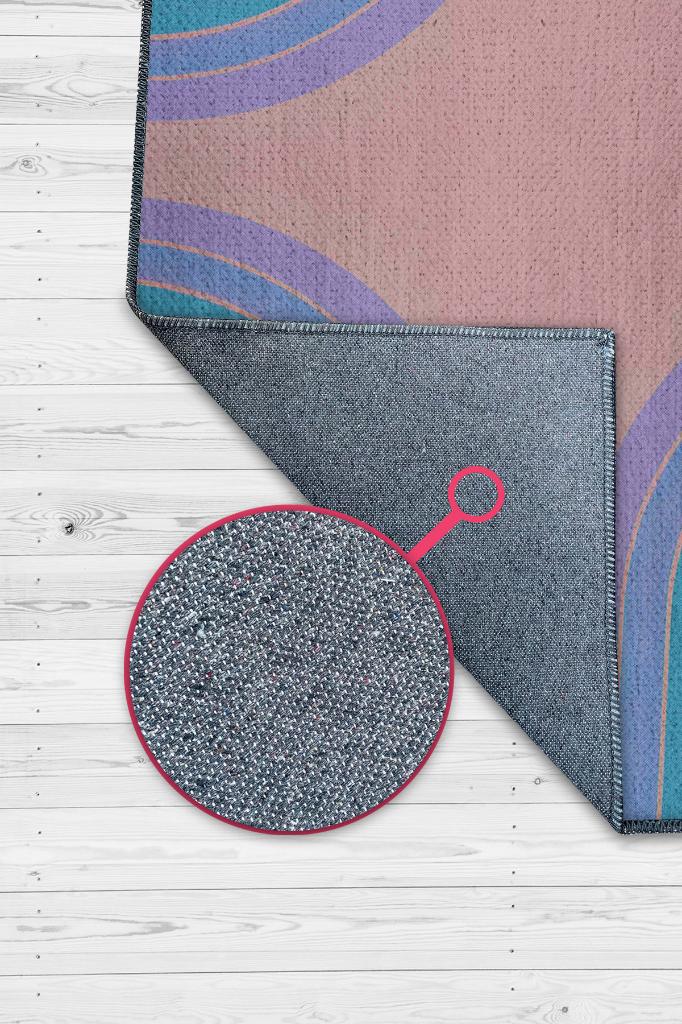 Parla Pastel Renkli Oturma Odası Halısı Mid-Century Halı Renkli Mutfak Halısı Dekoratif Salon Halısı