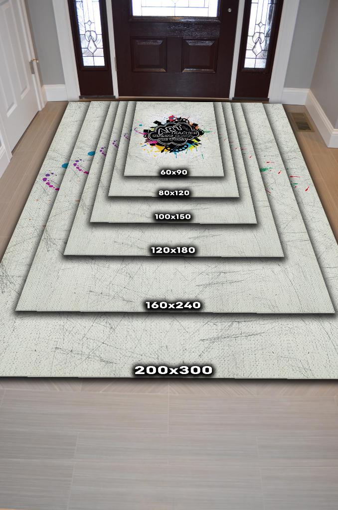 Resim Öğretmeni Dekoratif Öğretmen Halısı