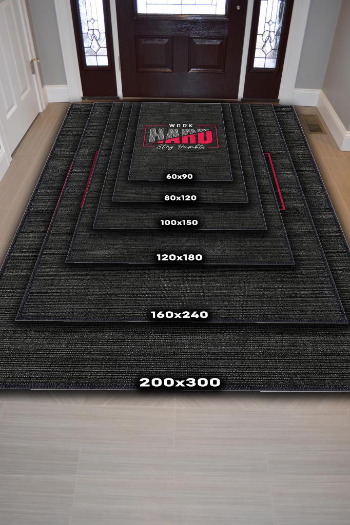 Sıkı Çalış Antrasit Kırmızı Ofis Halısı Dokuma Tabanlı Koyu Renkli Halı Dekoratif Home Office Halısı