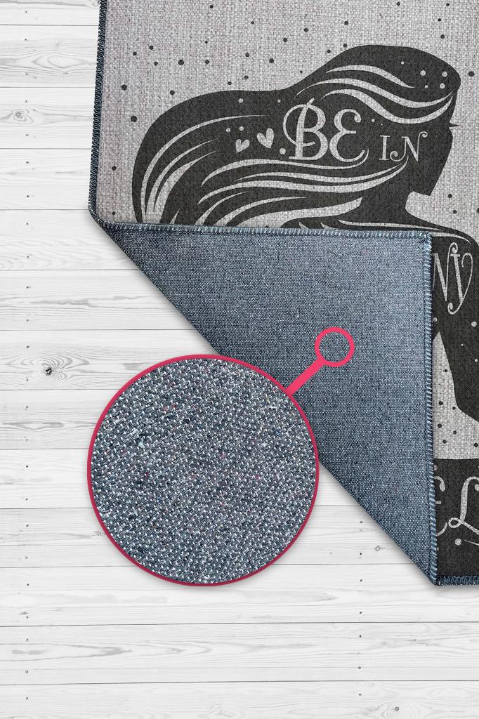 Yogaya Güven Gri Renk Halı Dokuma Modern Meditasyon Sever Halısı Hediyelik Halı