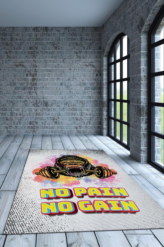 Acı Yoksa Kazanç Yok Çok Renkli Halı Sporcular ve Spor Halısı Spor Severler İçin Halı