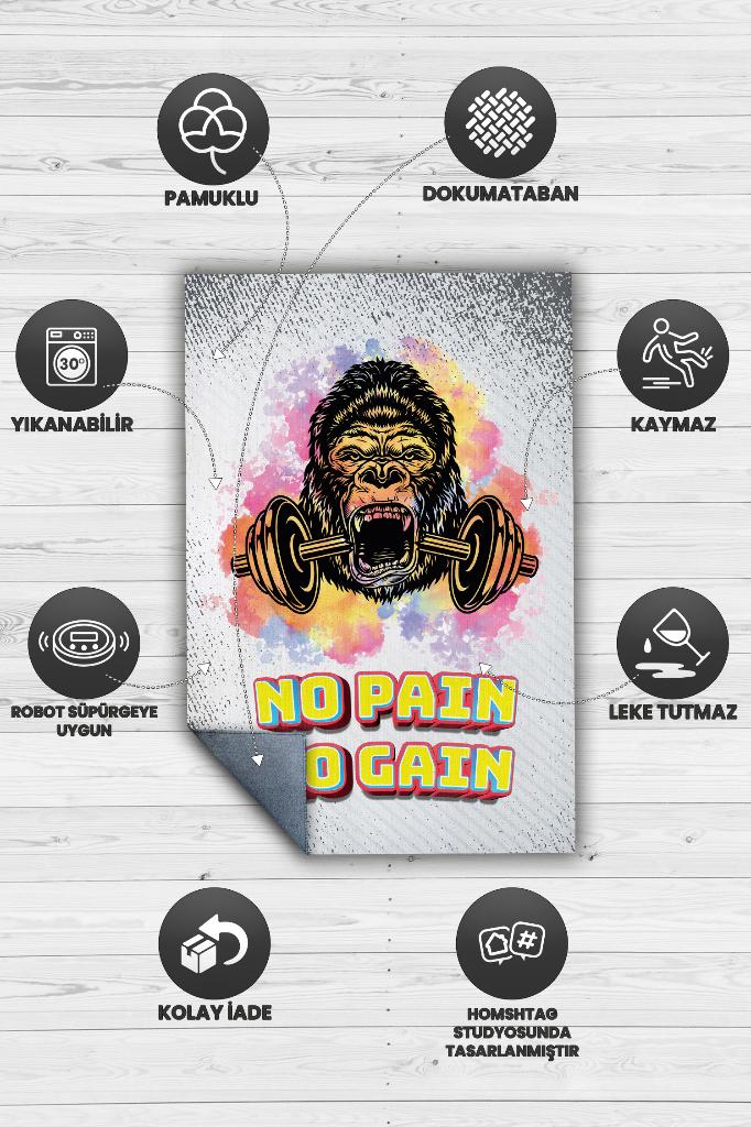 Acı Yoksa Kazanç Yok Çok Renkli Halı Sporcular ve Spor Halısı Spor Severler İçin Halı