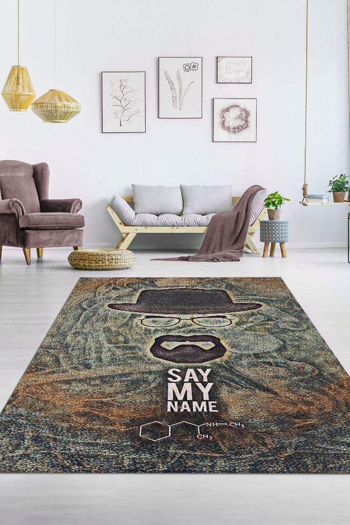 Adımı Söyle Film Desenli Halı Breaking Bad Film Halısı Renkli Dokulu Film Serisi Halı