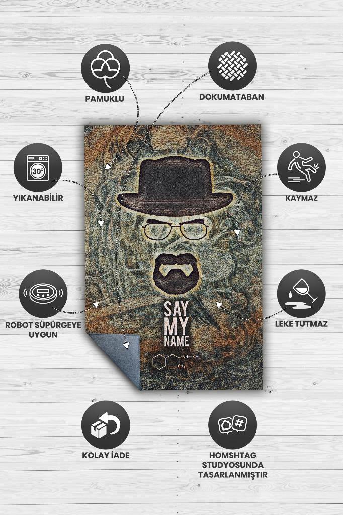 Adımı Söyle Film Desenli Halı Breaking Bad Film Halısı Renkli Dokulu Film Serisi Halı