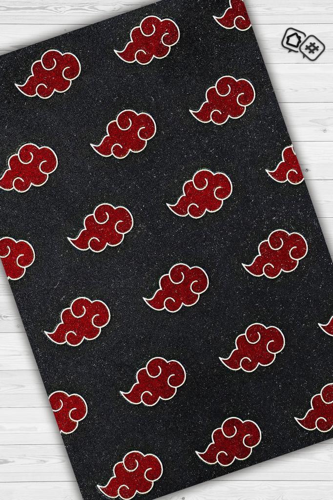 Akatsuki Clan Kırmızı Siyah Renkli Halı Anime Sever Hediyelik Halı Dokuma Anime Halısı