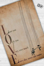 Akrostiş Sevgi Halısı Bej Renk Hediyelik Sevgiliye Özel Halı Figürlü Sevgili Temalı Halı