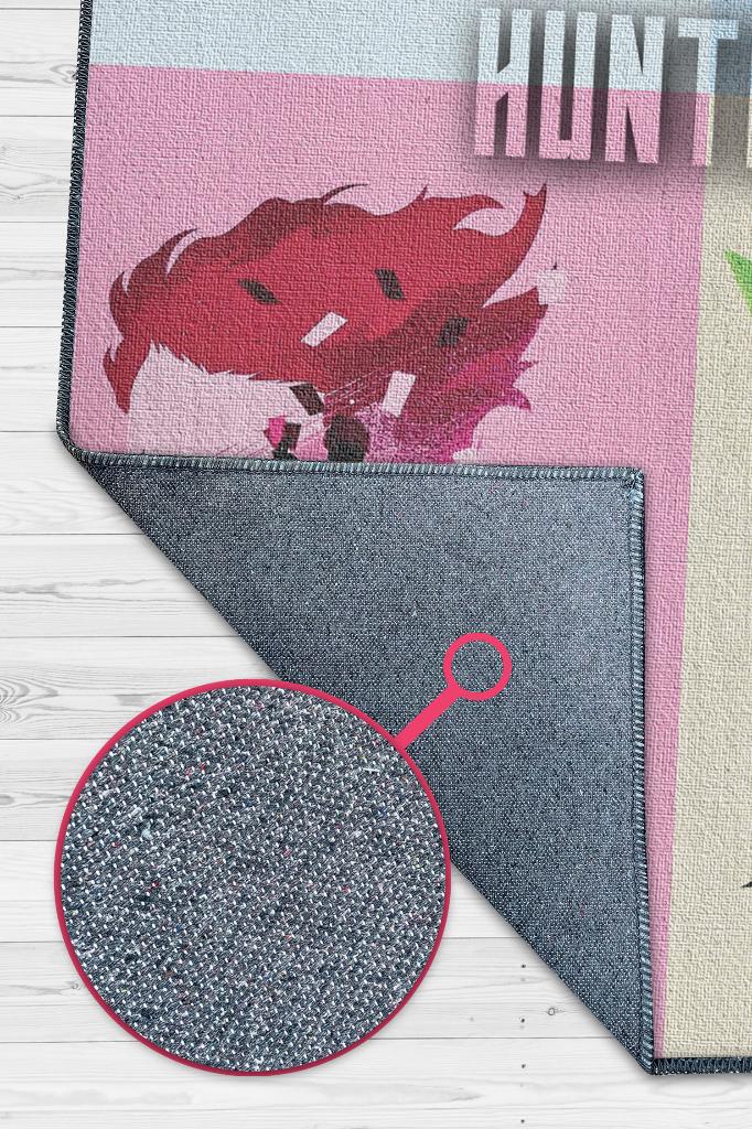 Avcılar Çok Renkli Halı Modern Anime Sever Halısı Yıkanabilir Anime Fiğürlü Hediyelik Halı