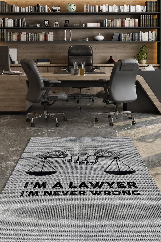 Avukatım Asla Yanılmam Dekoratif Avukat Halısı
