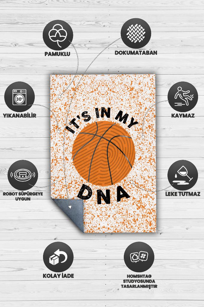 Basketbol Genlerimde Var Çok Renkli Halı Basketbol Sever Halısı Spor Severler İçin Halı