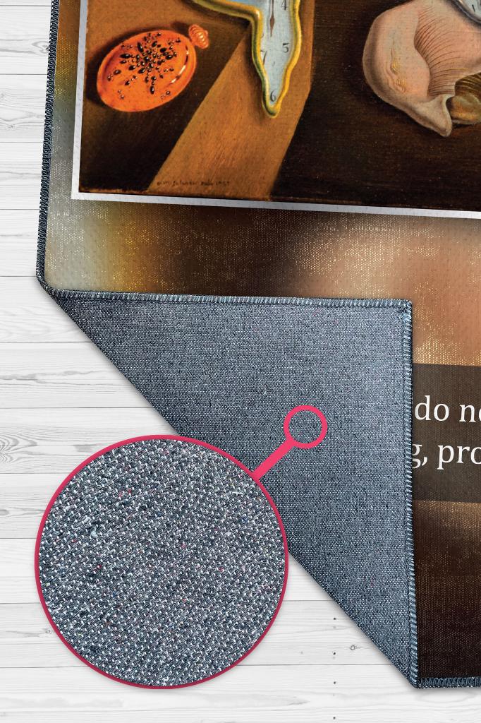 Belleğin Azmi Dali Sanat Sever Halısı Kahve Renkli Halı Tablo Temalı Halılar Sanat Halısı