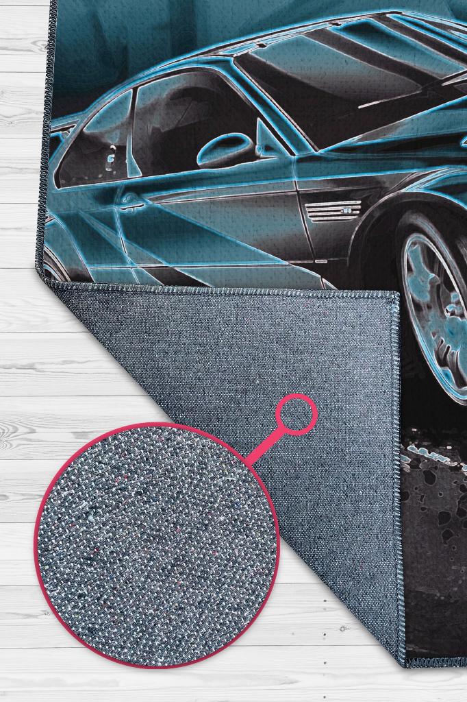 Ben Bitti Demeden Bitmez Renkli Oyuncu Halısı Gri Renk Gamer Temalı Nfs Most Wanted Halı