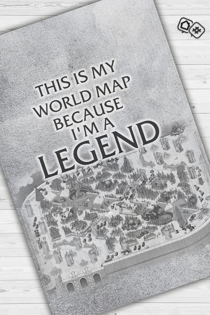 Ben Efsaneyim Gri Renk Oyuncu Halısı Gamer Temalı Halı League Of Legends Sever Hediye Halı