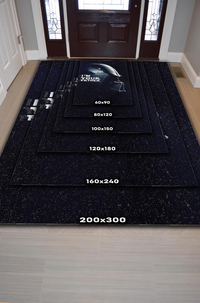 Ben Babanım Film Halısı Star Wars Temalı Film Halısı Siyah Renk Star Wars Filmi Halısı