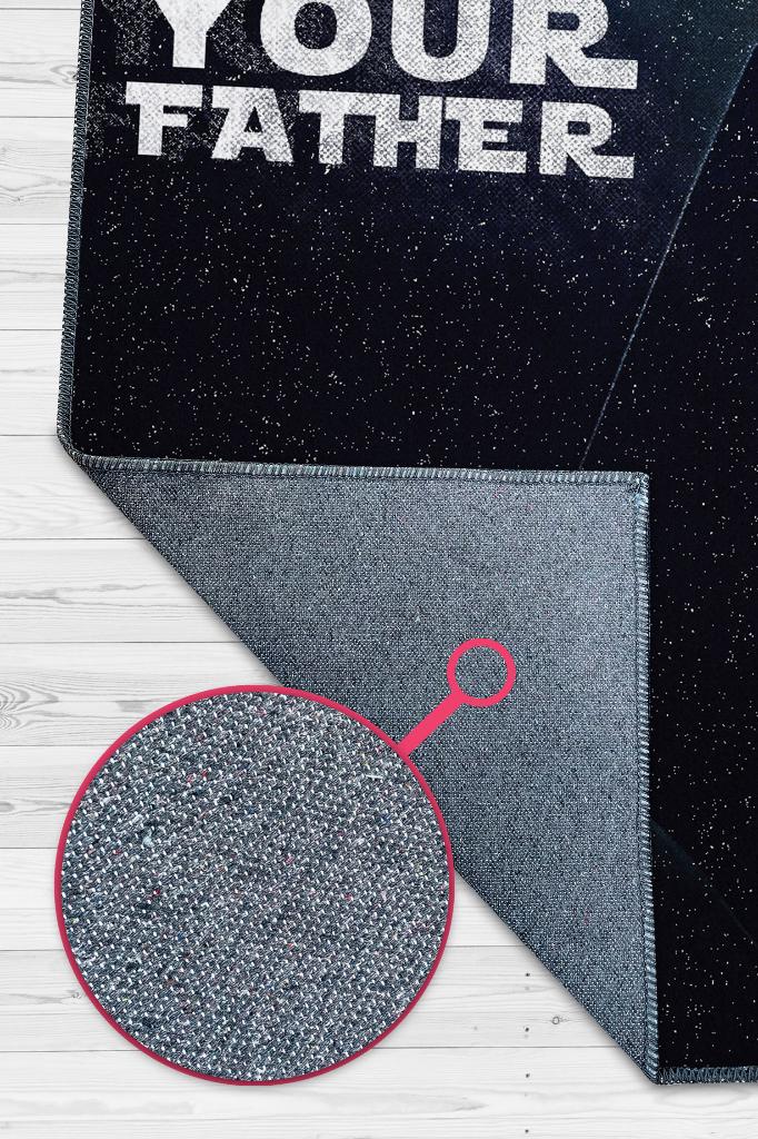 Ben Babanım Film Halısı Star Wars Temalı Film Halısı Siyah Renk Star Wars Filmi Halısı