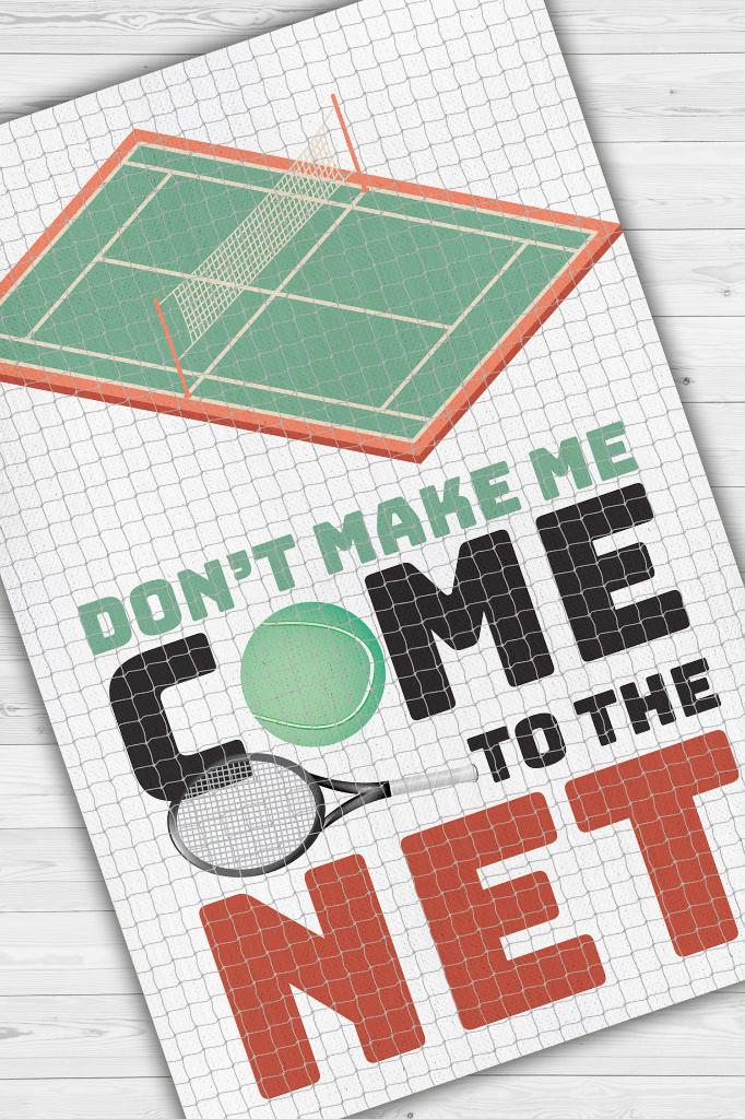 Beni Fileye Getirme Açık Renkli Halı Tenis Sever Halısı Spor Severler Tasarım Hediyelik Halı