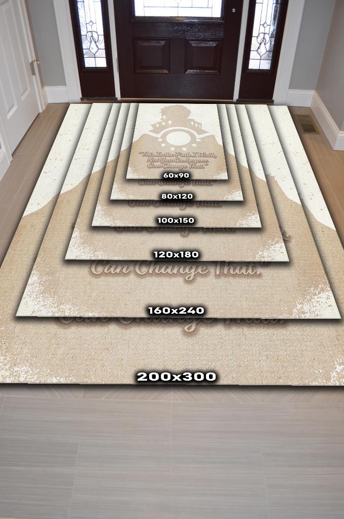 Benim Yolum Açık Renkli Anime Halısı Modern Yazılı Figürlü Halı Dokuma Anime Sever Halısı