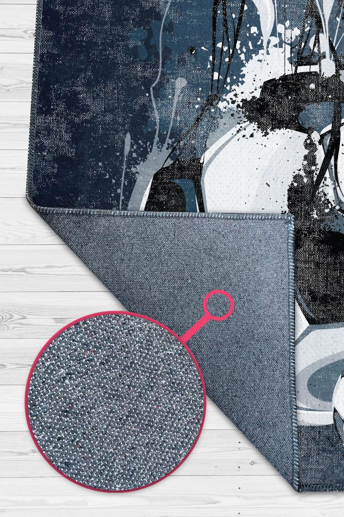 Bir Maç Daha Çok Renkli Oyuncu Halısı Gri Gamer Temalı Halı Pes Sever Hediye Gölgeli Halı