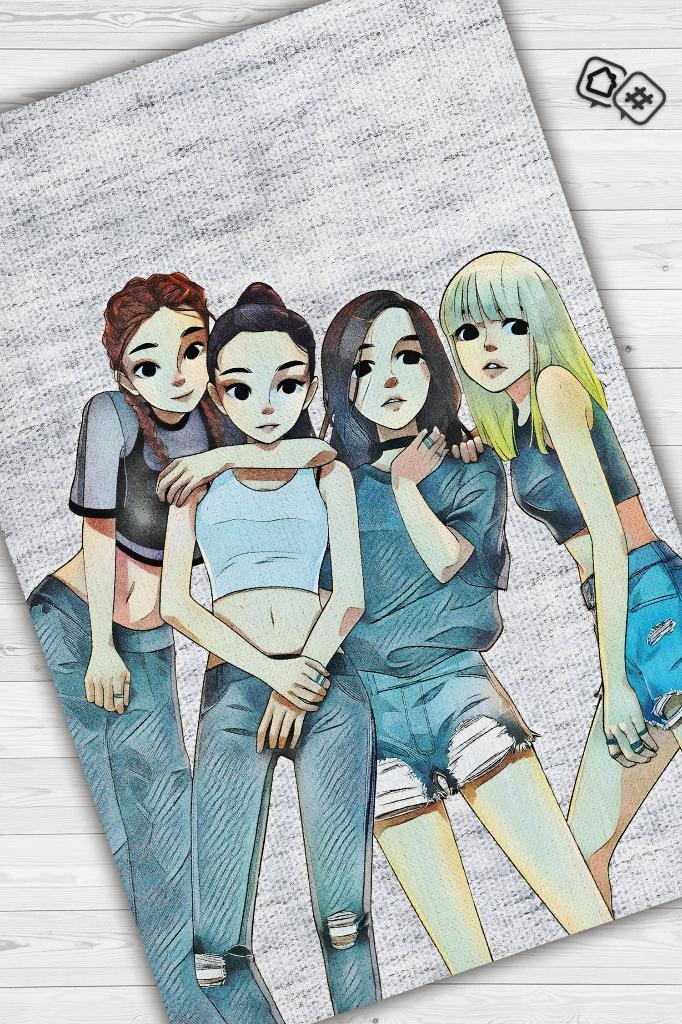 Black Pink Çok Renkli Genç Kız Odası Halısı Modern Dokuma Halı Kpop Sever Müzik Halısı