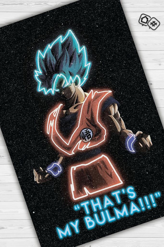 Bu Benim Keşfim Siyah Renkli Halı Neon Fiğürlü Anime Halısı Hediyelik Anime Sever Halısı