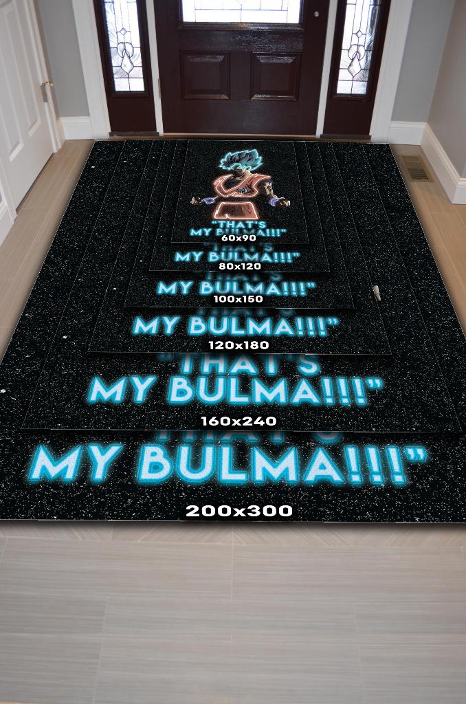 Bu Benim Keşfim Siyah Renkli Halı Neon Fiğürlü Anime Halısı Hediyelik Anime Sever Halısı