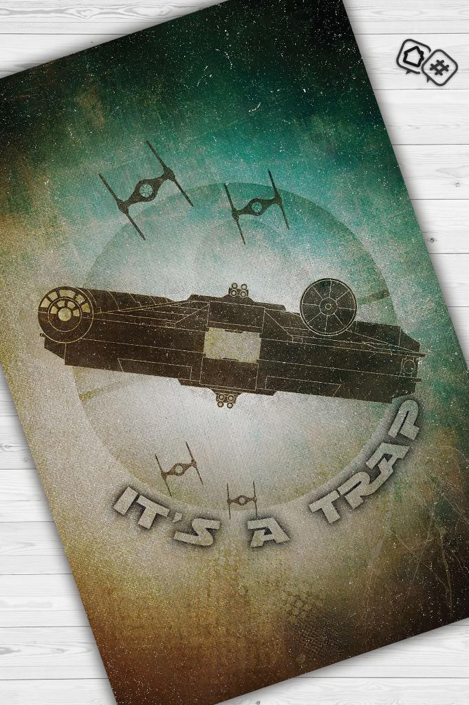 Bu Bir Tuzak Film Halısı Star Wars Temalı Film Halısı Çok Renkli Star Wars Filmi Halısı
