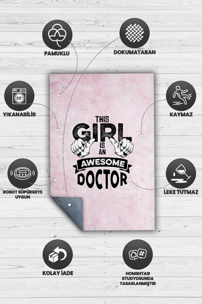 Bu Kız Bir Doktor Dekoratif Doktor Halısı