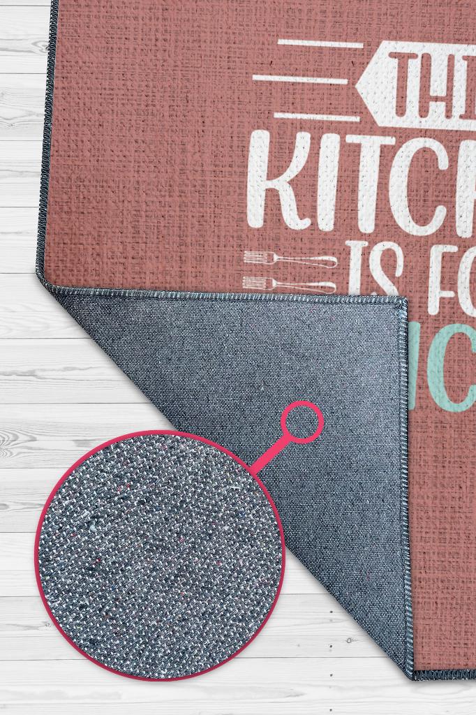 Bu Mutfak Dans Etmek İçin Pembe Renkli Mutfak Halısı Mutfak Temalı Minimal Mutfak Halısı