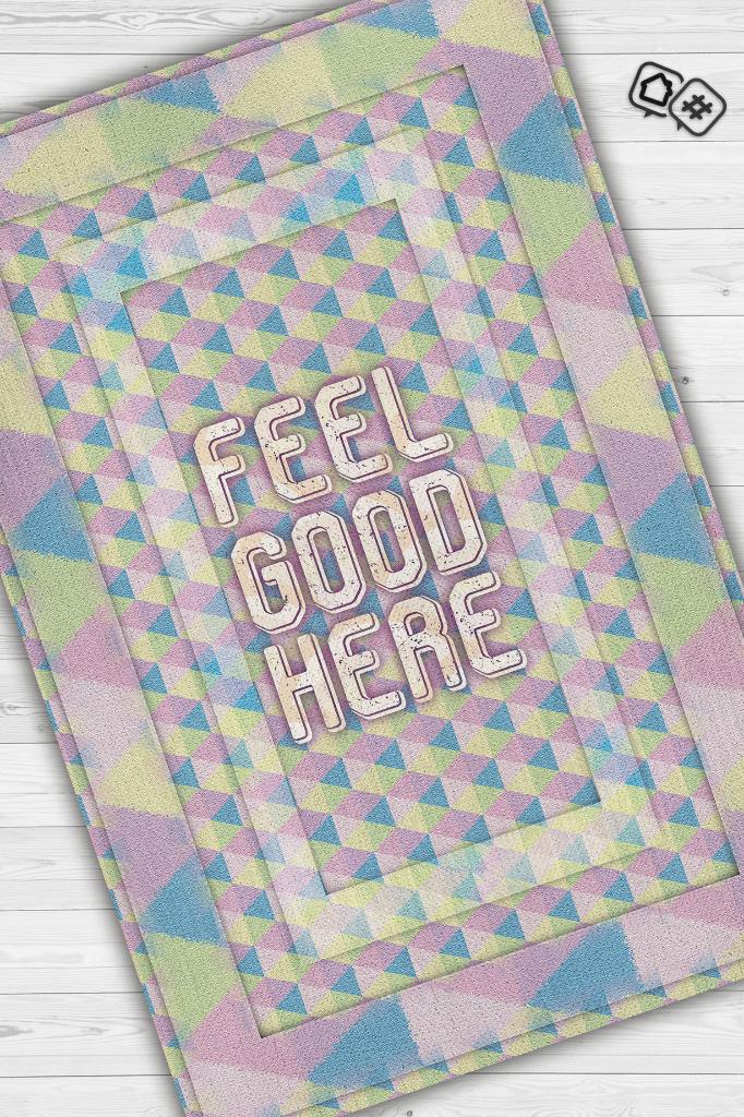 Burada İyi Hisset Çok Renkli Salon Halısı Geometrik Oturma Odası Halısı Modern Mutfak Halı