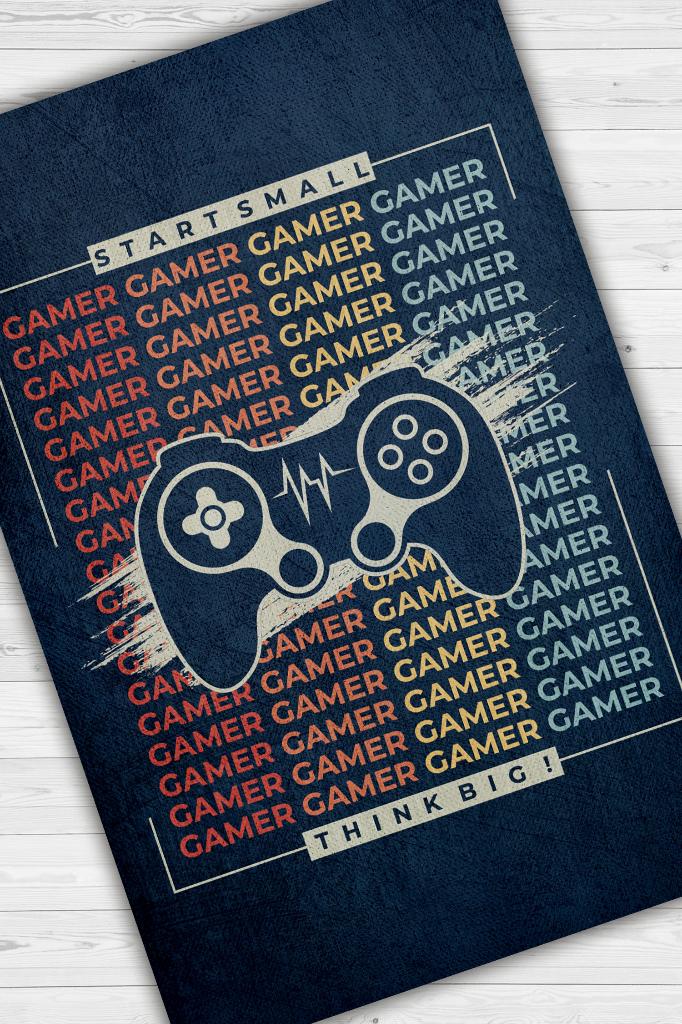 Büyük Düşün Çok Renkli Oyuncu Halısı Gamerlara Özel Tasarım Halılar Hediyelik Oyuncu Halısı