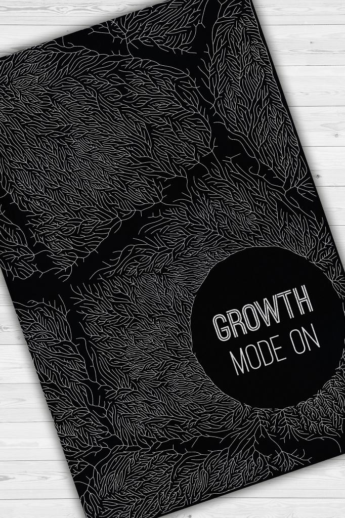 Büyüme Modu Açık Siyah Renkli Halı Modern Figürlü Ofis Halısı Dijital Baskı Dokuma Tabanlı Home Office Halı