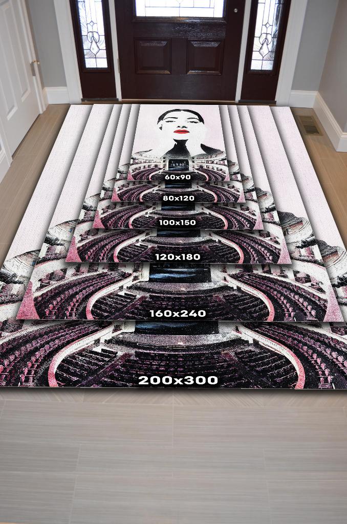 Callas Siyah Beyaz Halı Müzik Sever Halısı Art Müzik Modern Halı Müzisyene Hediyelik Halı