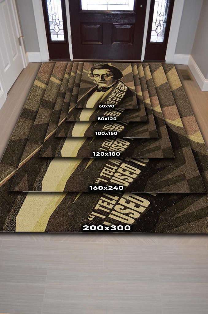 Chopin Koyu Renkli Müzisyen Halı Müzsik Severe Hediyelik Halı Geometrik Figürlü Halı