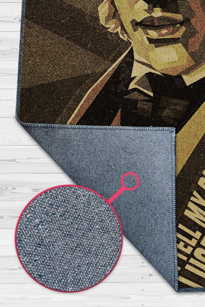 Chopin Koyu Renkli Müzisyen Halı Müzsik Severe Hediyelik Halı Geometrik Figürlü Halı