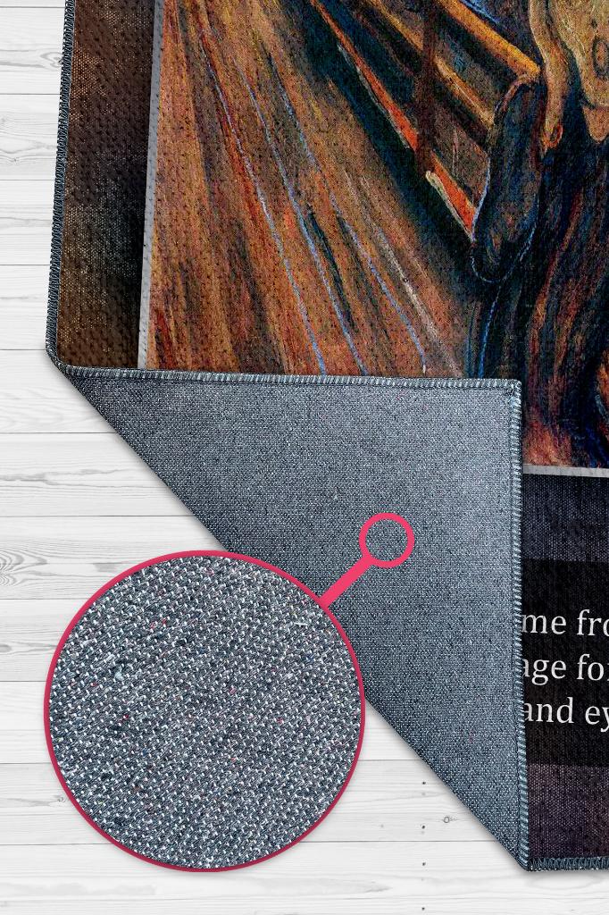 Çığlık Munch Sanat Sever Halısı Çok Renkli Halı Tablo Temalı Halılar Sanat Halısı