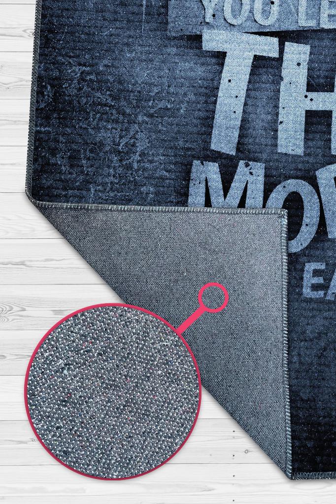 Çok Öğren Çok Kazan Koyu Renkli Halı Modern Gölgeli Ofis Halısı Dijital Baskı Mavi Siyah Home Office Halı