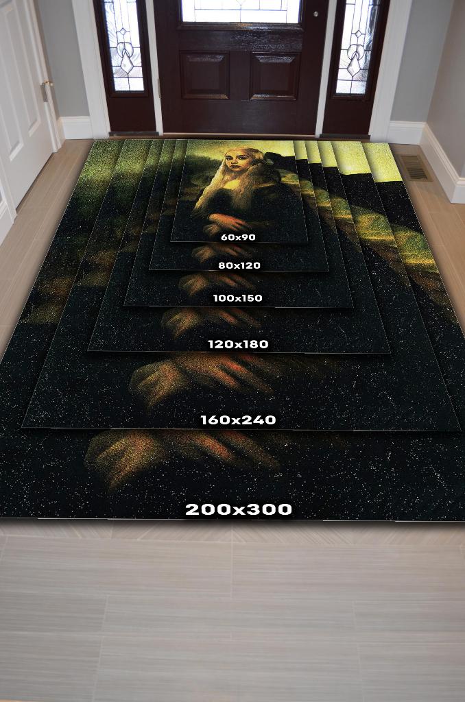 Daenerys Film Desenli Halı Game Of Thrones Film Halısı Çok Renk Dokulu Film Serisi Halı