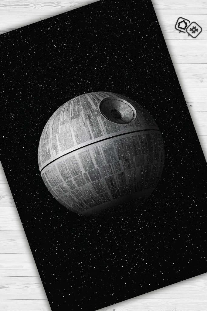 Death Star Star Wars Desenli Halı Siyah Renkli Halı Star Wars Film Sever Halısı Modern Halı