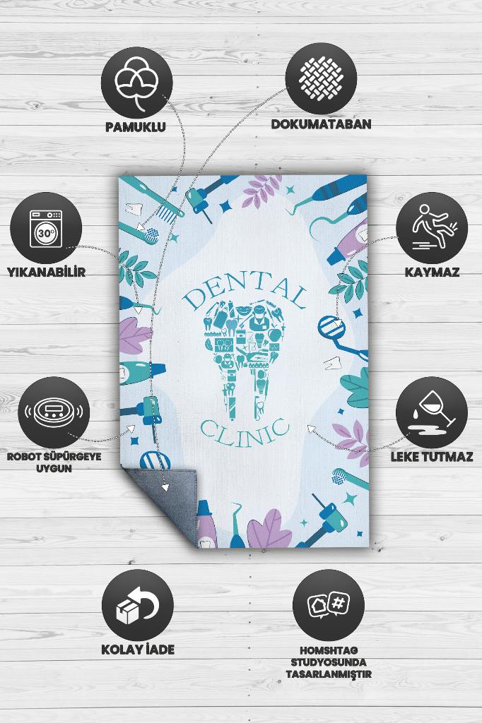 Diş Kliniği Dekoratif Doktor Halısı