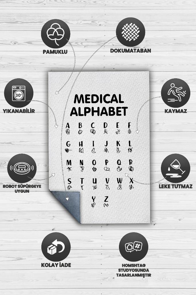 Doktor Yazısı Dekoratif Doktor Halısı