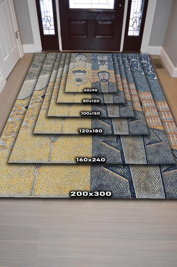 Dönüşüm Film Desenli Halı Breaking Bad Film Halısı Renkli Dokulu Film Serisi Halı