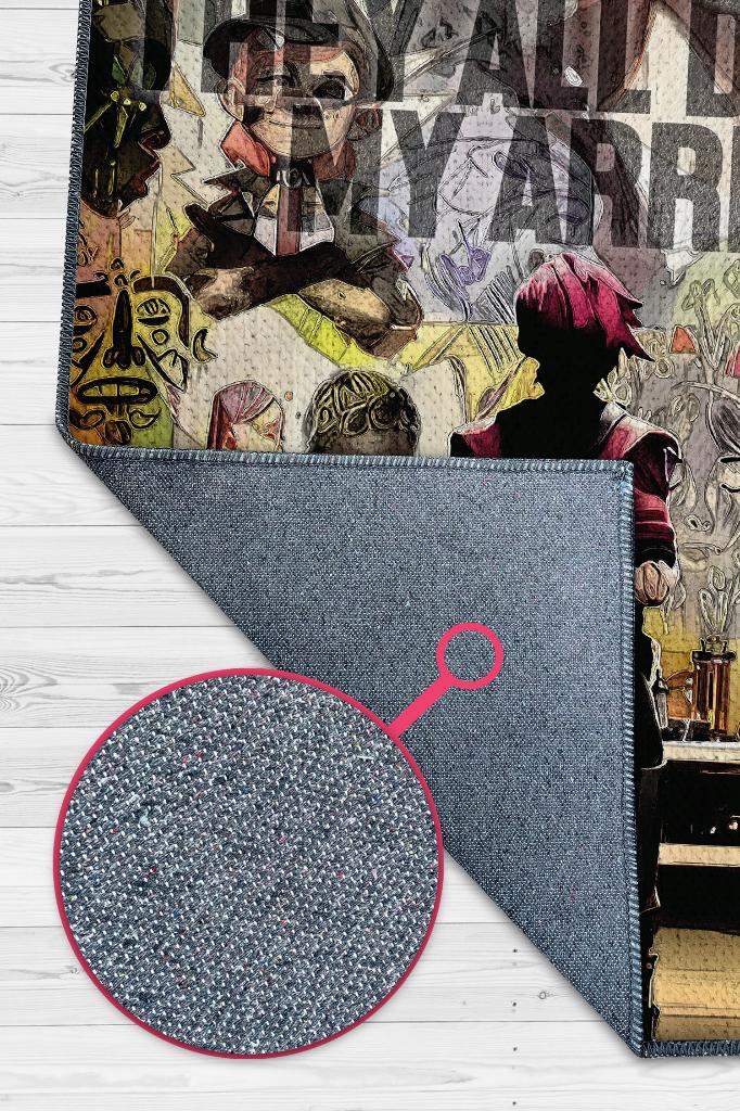 Düşmanım Kalmadı Çok Renkli Oyuncu Halısı Gamer Temalı Halı League Of Legends Sever Halısı