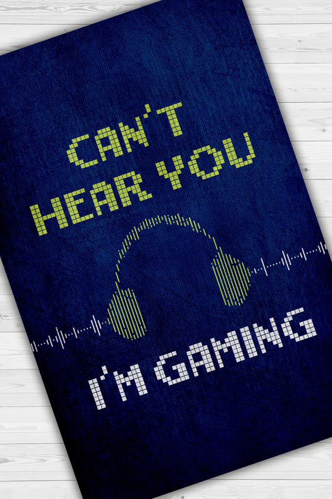 Duyamıyorum Oyundayım Koyu Renkli Oyuncu Halısı Neon Renk Gamer Temalı Halı Oyuncuya Hediye