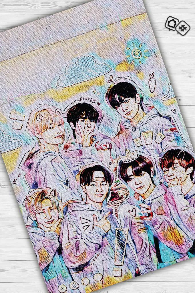 Enhypen Çok Renkli Genç Kız Odası Halısı Modern Dokuma Halı Kpop Sever Müzik Halısı