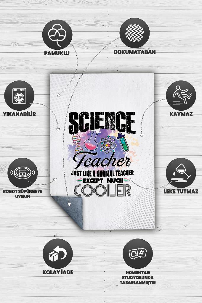 Fen Öğretmeni Dekoratif Öğretmen Halısı