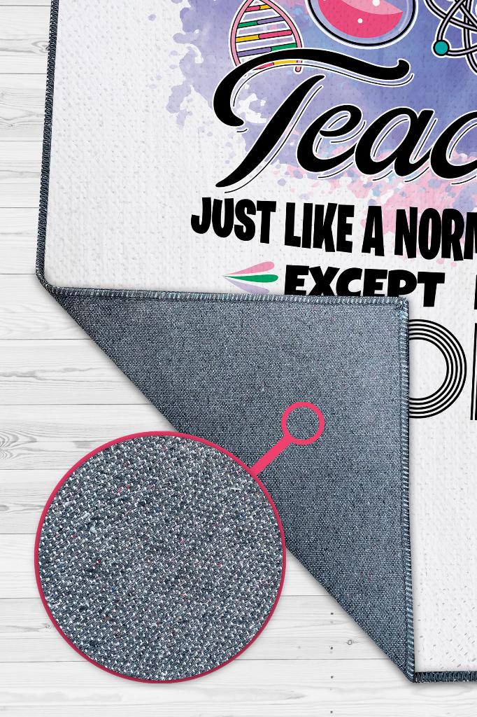 Fen Öğretmeni Dekoratif Öğretmen Halısı