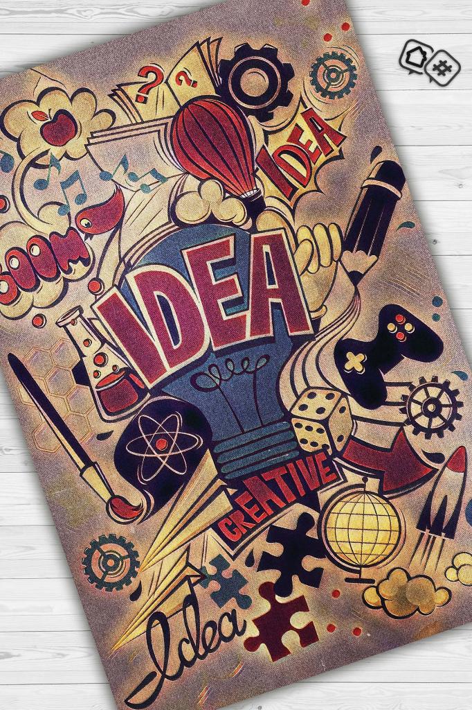 Fikir Dünyası Renkli Halı Modern Özel Tasarım Ofis Halısı Dijital Baskı Çok Renkli Home Office Halı