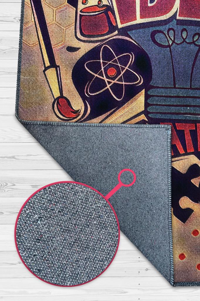 Fikir Dünyası Renkli Halı Modern Özel Tasarım Ofis Halısı Dijital Baskı Çok Renkli Home Office Halı