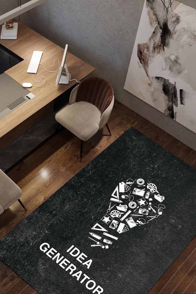 Fikir Üretici Dekoratif Tasarımcı Halısı